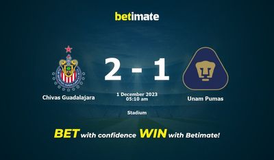 Chivas Guadalajara vs Unam Pumas -ennuste, kertoimet ja vedonlyöntivinkit 1.12.2023