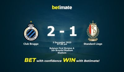 Club Brugge vs Standard Liege -ennuste, kertoimet ja vedonlyöntivinkit 3.12.2023