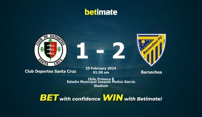Club Deportes Santa Cruz vs Barnechea -ennuste, kertoimet ja vedonlyöntivinkit 24.02.2024