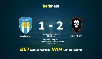 Colchester vs Salford City -ennuste, kertoimet ja vedonlyöntivinkit 22.12.2023