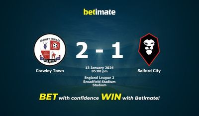 Crawley Town vs Salford City -ennusteet, kertoimet ja vedonlyöntivinkit 13.1.2024