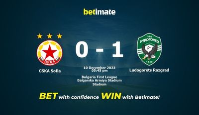 CSKA Sofia vs Ludogorets Razgrad -ennuste, kertoimet ja vedonlyöntivinkit 10.12.2023