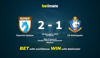 Deportes Iquique vs CD Antofagasta Prediction, kertoimet ja vedonlyöntivinkit 26.11.2023