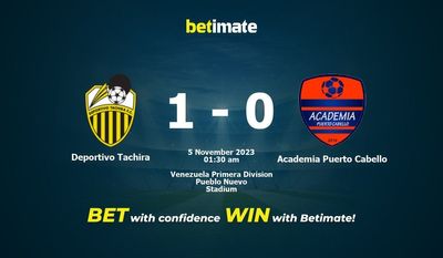 Deportivo Tachira vs Academia Puerto Cabello -ennusteet, kertoimet ja vedonlyöntivinkit 4.11.2023