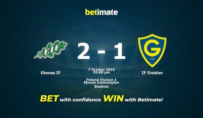 Ekenas IF vs IF Gnistan -ennuste, kertoimet ja vedonlyöntivinkit 7.10.2023