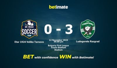 Etar 1924 Veliko Tarnovo vs Ludogorets Razgrad -ennustus, kertoimet ja vedonlyöntivinkit 12.11.2023