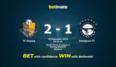 FC Anyang vs Seongnam FC Ennuste, kertoimet ja vedonlyöntivinkit 30.09.2023