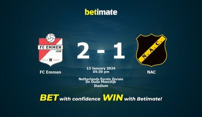 FC Emmen vs NAC Ennuste, kertoimet ja vedonlyöntivinkit 13.01.2024