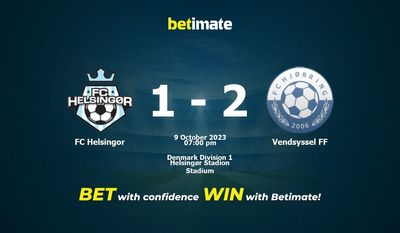FC Helsingor vs Vendsyssel FF Ennuste, kertoimet ja vedonlyöntivinkit 9.10.2023