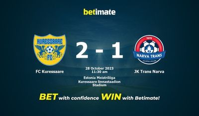 FC Kuressaare vs JK Trans Narva Ennuste, kertoimet ja vedonlyöntivinkit 28.10.2023