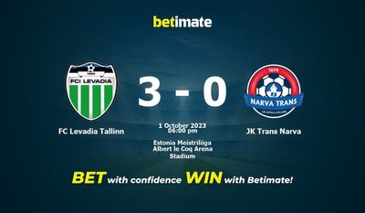 FC Levadia Tallinn vs JK Trans Narva Ennuste, kertoimet ja vedonlyöntivinkit 1.10.2023