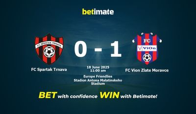 FC Spartak Trnava vs FC Vion Zlate Moravce Ennustus, kertoimet ja vedonlyöntivinkit 18.6.2025