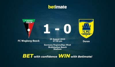 FC Wegberg-Beeck vs Duren Ennuste, kertoimet ja vedonlyöntivinkit 25.8.2023