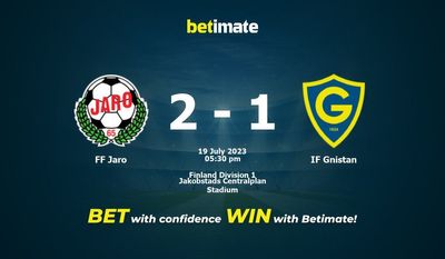 FF Jaro vs IF Gnistan -ennuste, kertoimet ja vedonlyöntivinkit 19.7.2023