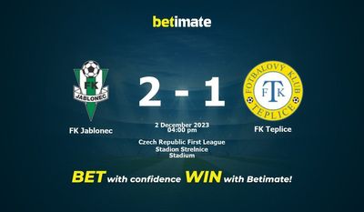 FK Jablonec vs FK Teplice Ennustus, kertoimet ja vedonlyöntivinkit 2.12.2023
