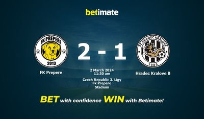FK Prepere vs Hradec Kralove B Ennuste, kertoimet ja vedonlyöntivinkit 2.3.2024