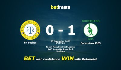 FK Teplice vs Bohemians 1905 Ennuste, kertoimet ja vedonlyöntivinkit 25.11.2023