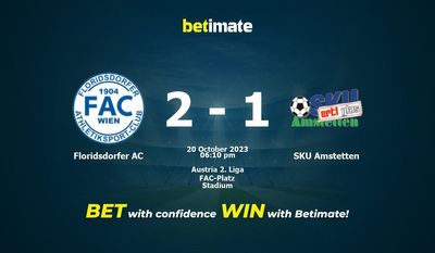 Floridsdorfer AC vs SKU Amstetten Ennuste, kertoimet ja vedonlyöntivinkit 20.10.2023