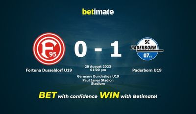 Fortuna Dusseldorf U19 vs Paderborn U19 Ennuste, kertoimet ja vedonlyöntivinkit 20.8.2023