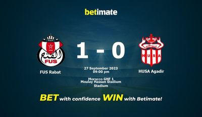 FUS Rabat vs HUSA Agadir Ennuste, kertoimet ja vedonlyöntivinkit 27.09.2023