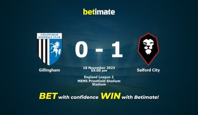 Gillingham vs Salford City -ennusteet, kertoimet ja vedonlyöntivinkit 18.11.2023