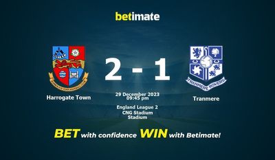Harrogate Town vs Tranmere -ennuste, kertoimet ja vedonlyöntivinkit 29.12.2023
