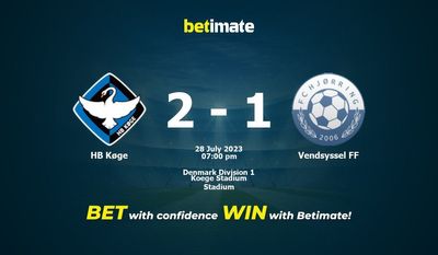 HB Køge vs Vendsyssel FF -ennustus, kertoimet ja vedonlyöntivinkit 28.7.2023