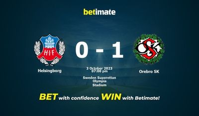 Helsingborg vs Orebro SK Ennuste, kertoimet ja vedonlyöntivinkit 3.10.2023