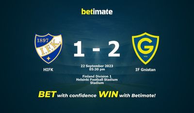 HIFK vs IF Gnistan -ennuste, kertoimet ja vedonlyöntivinkit 22.09.2023