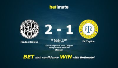 Hradec Kralove vs FK Teplice Ennustus, kertoimet ja vedonlyöntivinkit 28.10.2023