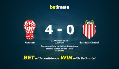 Huracan vs Barracas Central -ennuste, kertoimet ja vedonlyöntivinkit 31.10.2023