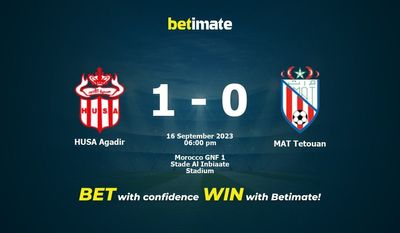 HUSA Agadir vs MAT Tetouan -ennuste, kertoimet ja vedonlyöntivinkit 16.9.2023