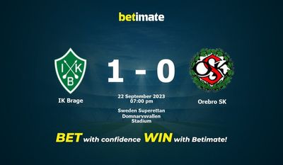 IK Brage vs Orebro SK Ennuste, kertoimet ja vedonlyöntivinkit 22.09.2023