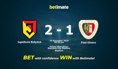 Jagiellonia Bialystok vs Piast Gliwice -ennuste, kertoimet ja vedonlyöntivinkit 24.11.2023