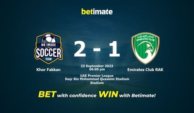 Khor Fakkan vs Emirates Club RAK-ennuste, kertoimet ja vedonlyöntivinkit 23.09.2023