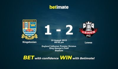 Kingstonian vs Lewes -ennustus, kertoimet ja vedonlyöntivinkit 16.8.2023