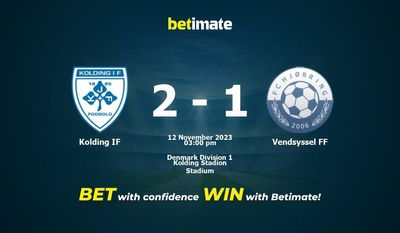 Kolding IF vs Vendsyssel FF -ennustus, kertoimet ja vedonlyöntivinkit 12.11.2023