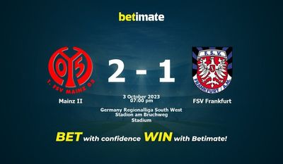 Mainz II vs FSV Frankfurt ennustus, kertoimet ja vedonlyöntivinkit 3.10.2023