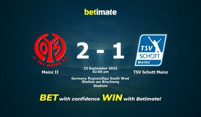 Mainz II vs TSV Schott Mainz Prediction, kertoimet ja vedonlyöntivinkit 23.09.2023