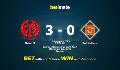 Mainz II vs TuS Koblenz -ennuste, kertoimet ja vedonlyöntivinkit 11.11.2023
