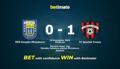 MFK Zemplin Michalovce vs FC Spartak Trnava Ennustus, kertoimet ja vedonlyöntivinkit 16.09.2023