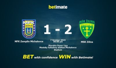 MFK Zemplin Michalovce vs MSK Zilina Ennuste, kertoimet ja vedonlyöntivinkit 7.10.2023