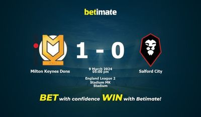 Milton Keynes Dons vs Salford City -ennuste, kertoimet ja vedonlyöntivinkit 09.03.2024