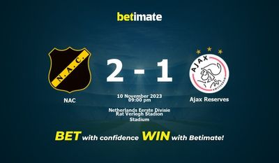 NAC vs Ajax Reserves -ennuste, kertoimet ja vedonlyöntivinkit 10.11.2023
