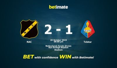 NAC vs Telstar Prediction, kertoimet ja vedonlyöntivinkit 20.10.2023