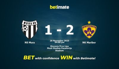NS Mura vs NK Maribor Ennuste, kertoimet ja vedonlyöntivinkit 26.11.2023