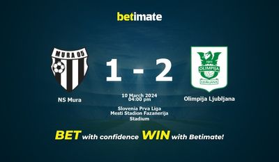 NS Mura vs Olimpija Ljubljana Ennuste, kertoimet ja vedonlyöntivinkit 10.3.2024