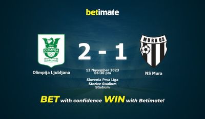 Olimpija Ljubljana vs NS Mura Ennuste, kertoimet ja vedonlyöntivinkit 12.11.2023