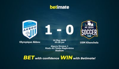Olympique Akbou vs USM Khenchela -ennuste, kertoimet ja vedonlyöntivinkit 16.5.2025