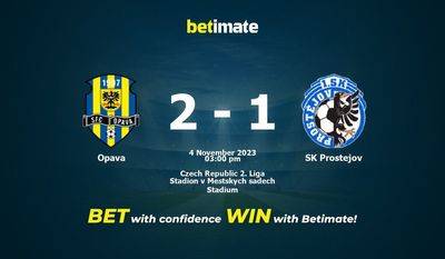 Opava vs SK Prostejov Ennustus, kertoimet ja vedonlyöntivinkit 4.11.2023